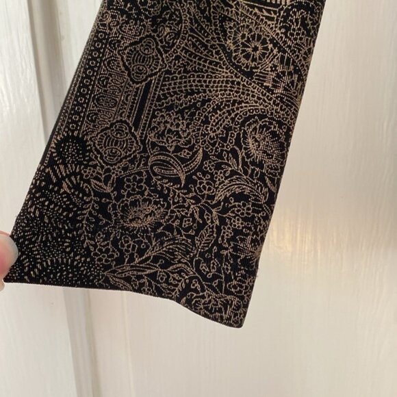 Chico’s Size 2 Travelers Tie Cardigan Embellished Black Metallic‎ Chicos Large - Picture 9 of 9